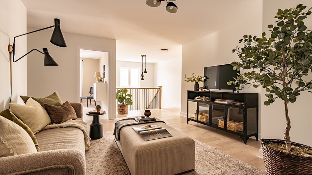 a living room in a home